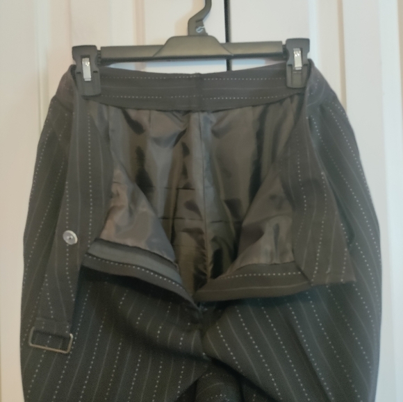 Jones New York Suit pin striped brown jacket and pants women size 14 - Picture 8 of 16